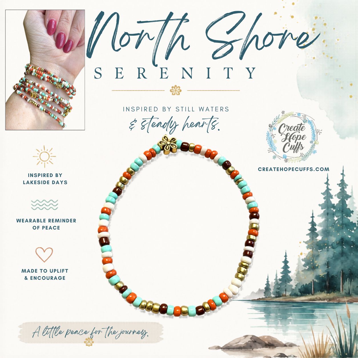North Shore Serenity | Tiny Seed Bead Bracelets | 4mm Beads | Women Bracelets Create Hope Cuffs 