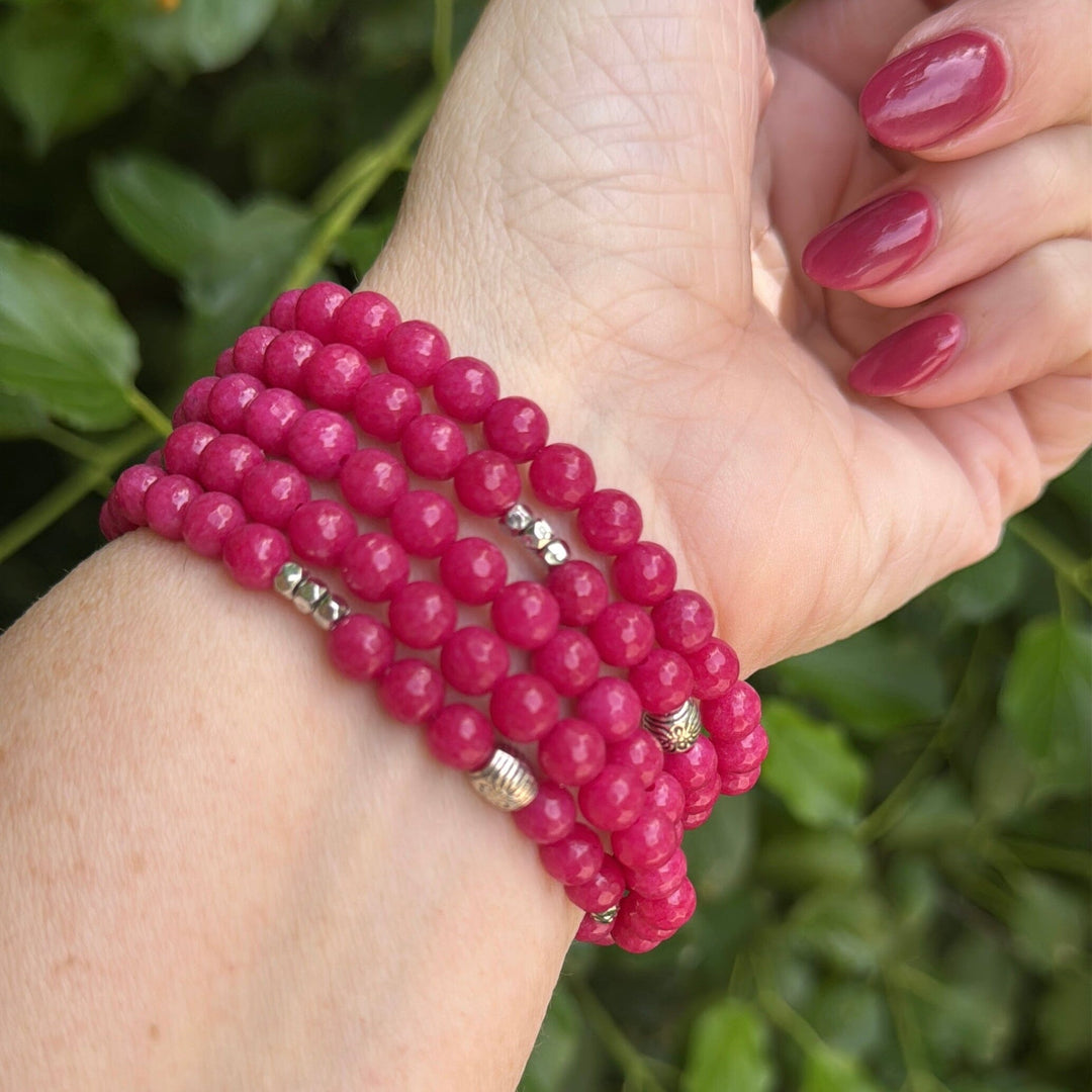Pink Skies + Lake Vibes Collection | Choose Your Style | Gemstone Bead Bracelets | 6mm Stone | Women Bracelets Create Hope Cuffs 