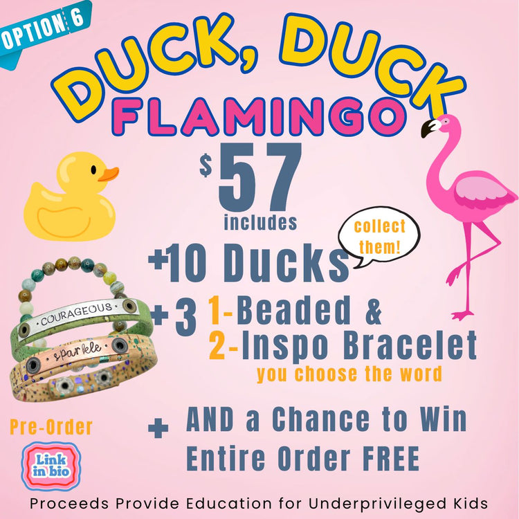 Pre Order 🐤 Duck Duck Flamingo | Choose 3, 6 or 10 Duckies | Live Sale | TikTok Skinny Bracelets Create Hope Cuffs 10 Duckies + Mix of 2 Skinnies + 1 Beaded 