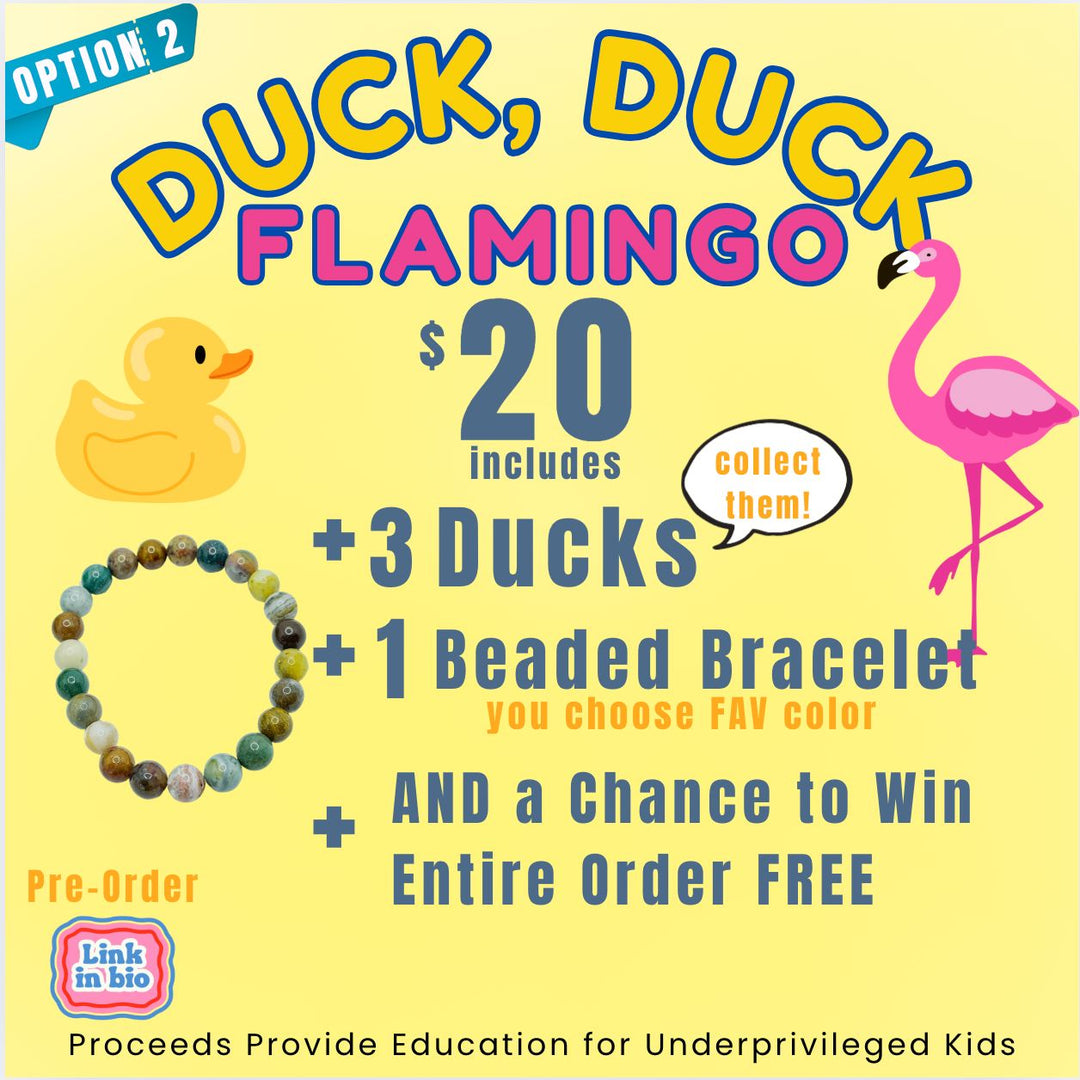 Pre Order 🐤 Duck Duck Flamingo | Choose 3, 6 or 10 Duckies | Live Sale | TikTok Skinny Bracelets Create Hope Cuffs 3 Duckies + 1 Beaded Bracelet 