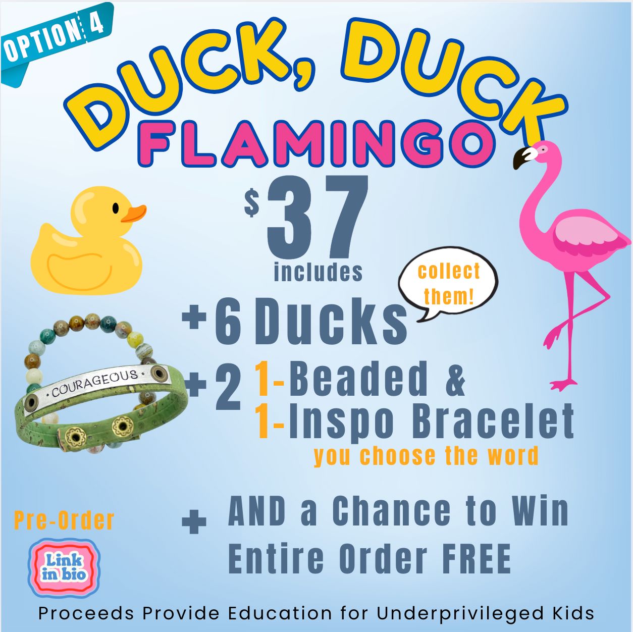 Pre Order 🐤 Duck Duck Flamingo | Choose 3, 6 or 10 Duckies | Live Sale | TikTok Skinny Bracelets Create Hope Cuffs 6 Duckies + Mix of 1 Skinny + 1 Beaded 