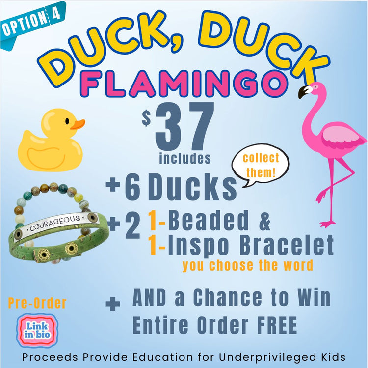 Pre Order 🐤 Duck Duck Flamingo | Choose 3, 6 or 10 Duckies | Live Sale | TikTok Skinny Bracelets Create Hope Cuffs 6 Duckies + Mix of 1 Skinny + 1 Beaded 