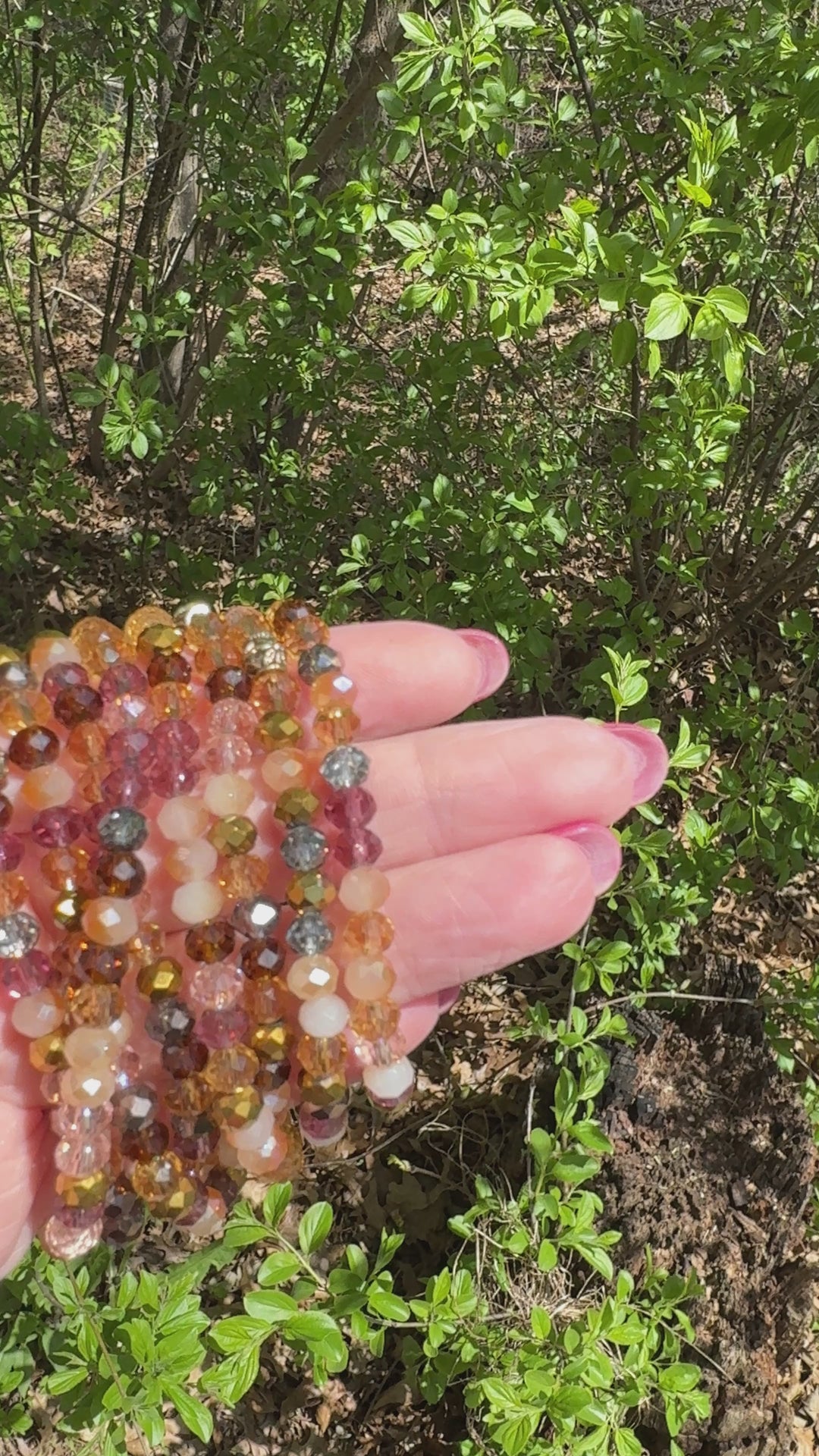 Golden Hour Honey Glass Beads | Gemstone Bead Bracelets | 6mm Glass | Women