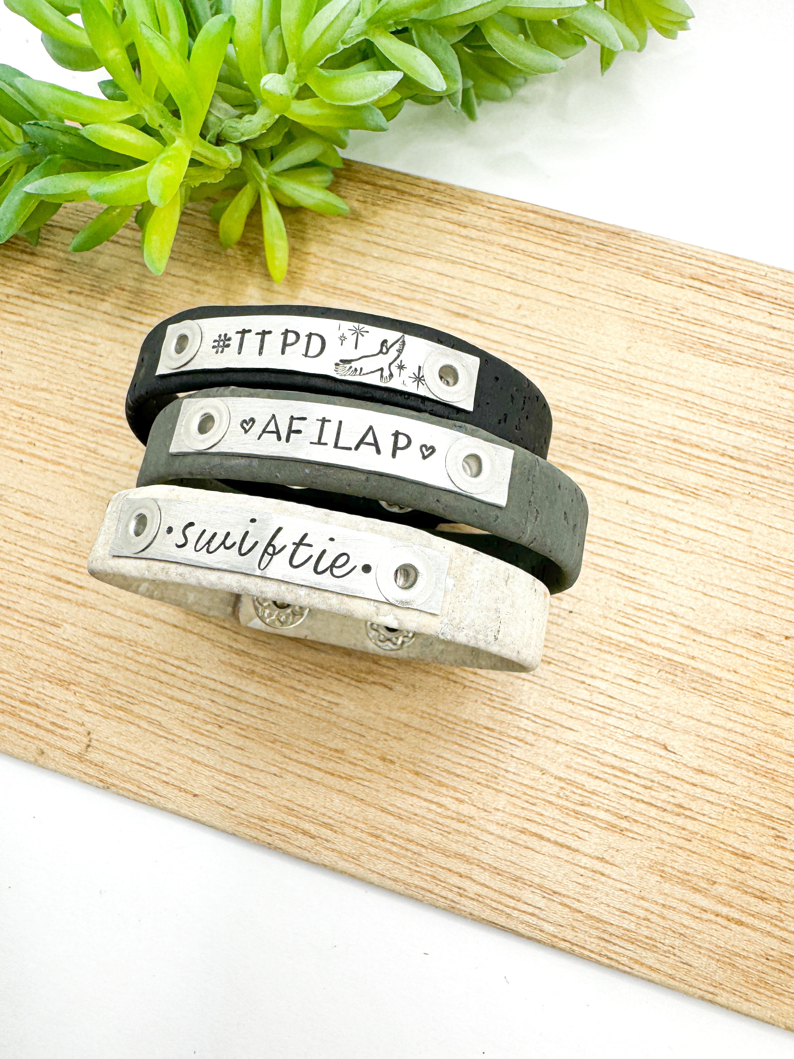 Swiftie Tortured Poets | Albatross Colors | Cork Skinny Bracelet | Adjustable Skinny Bracelets Create Hope Cuffs 
