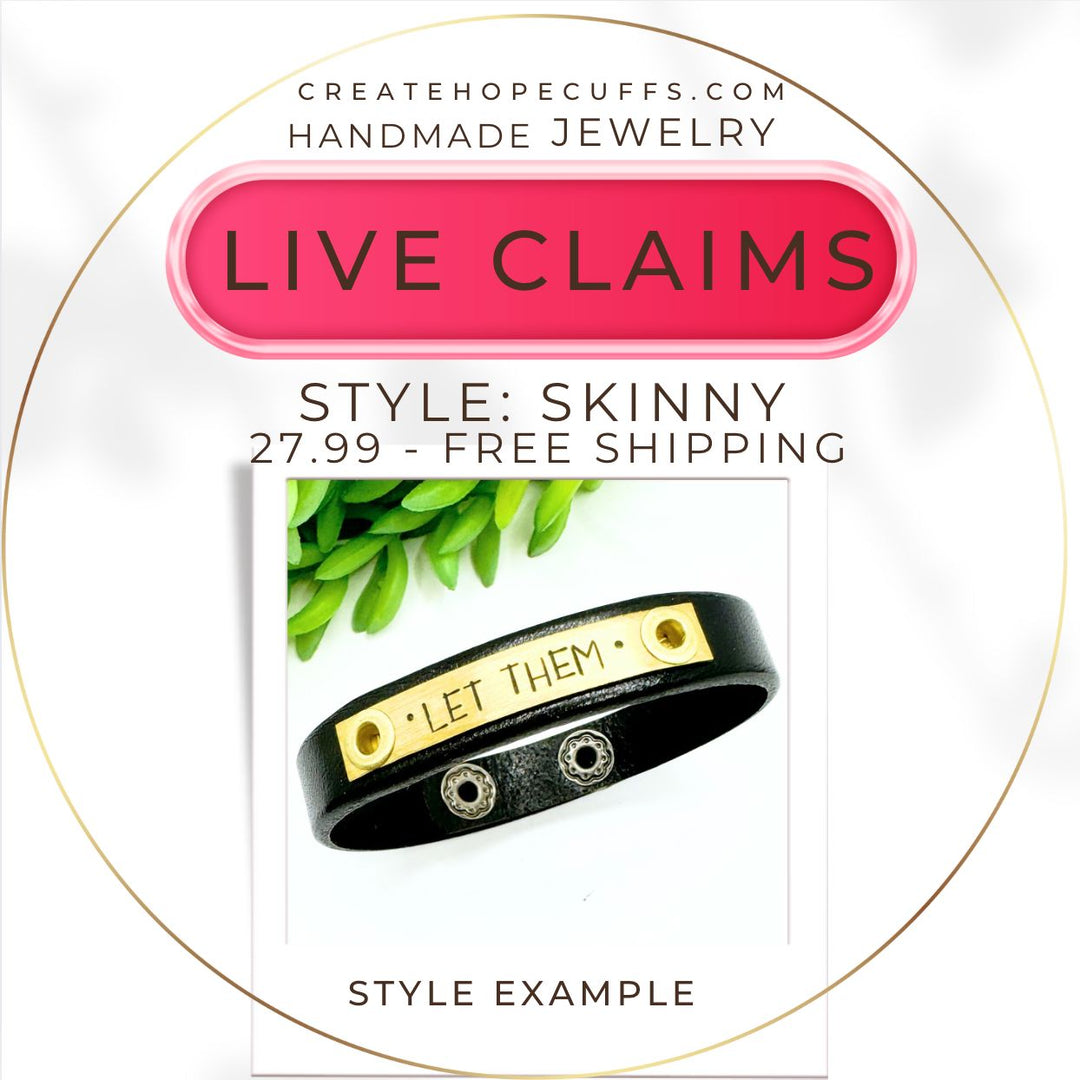 TikTok GRAB - Live Sale | SKiNNY STYLE ONLY Bracelet | Adjustable Skinny Bracelets Create Hope Cuffs 