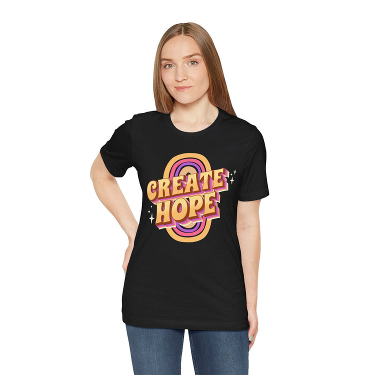 Unisex Groovy Create Hope | Womens Short Sleeve Bella Tee | 3 colors | S-3XL | Hope Swag T-Shirt Printify 