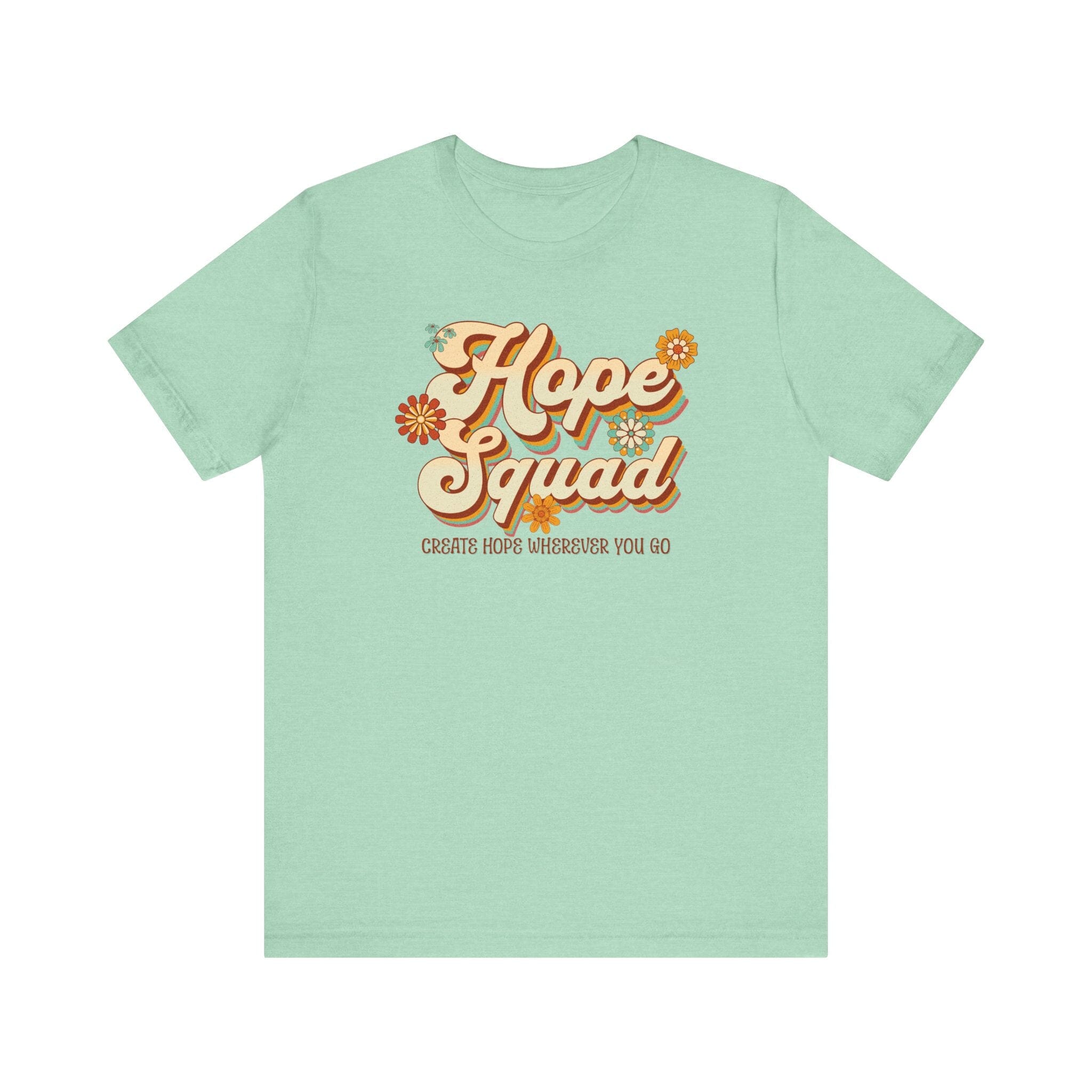 Unisex Hope Squad | Womens Short Sleeve Bella Tee | 4 colors | S-5XL | Hope Swag T-Shirt Printify Heather Mint S 