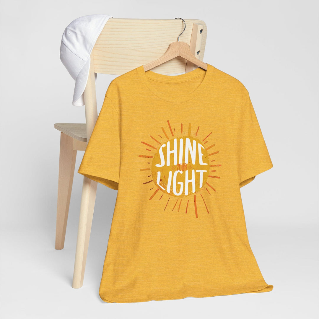 Unisex Shine Your Light | Short Sleeve Bella Tee | 5 colors | S-4XL | Hope Swag T-Shirt Printify 
