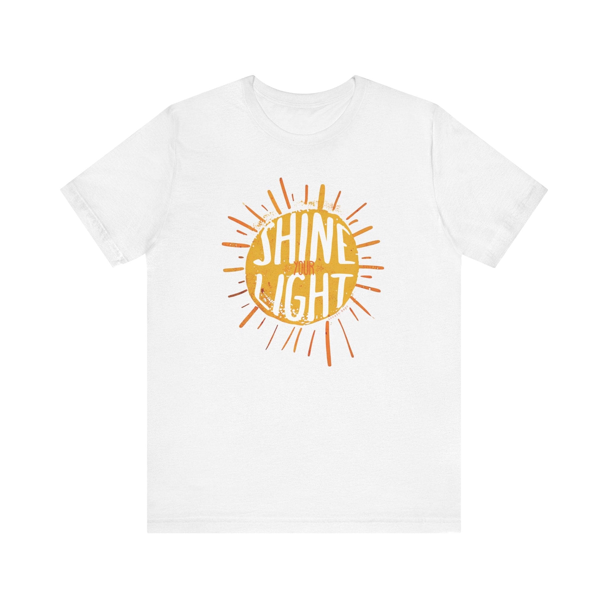 Unisex Shine Your Light | Short Sleeve Bella Tee | 5 colors | S-4XL | Hope Swag T-Shirt Printify Solid White Blend S 