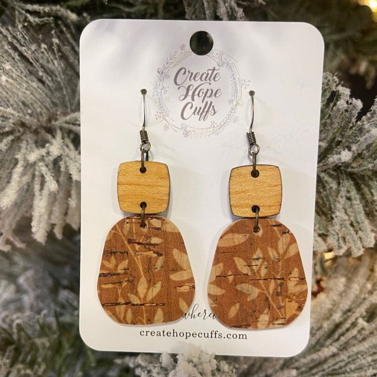 Willow Pattern | 5 Colors | Leather Earrings | Stacked | Hypoallergenic | Women Leather Earrings Create Hope Cuffs Ginger Willow 
