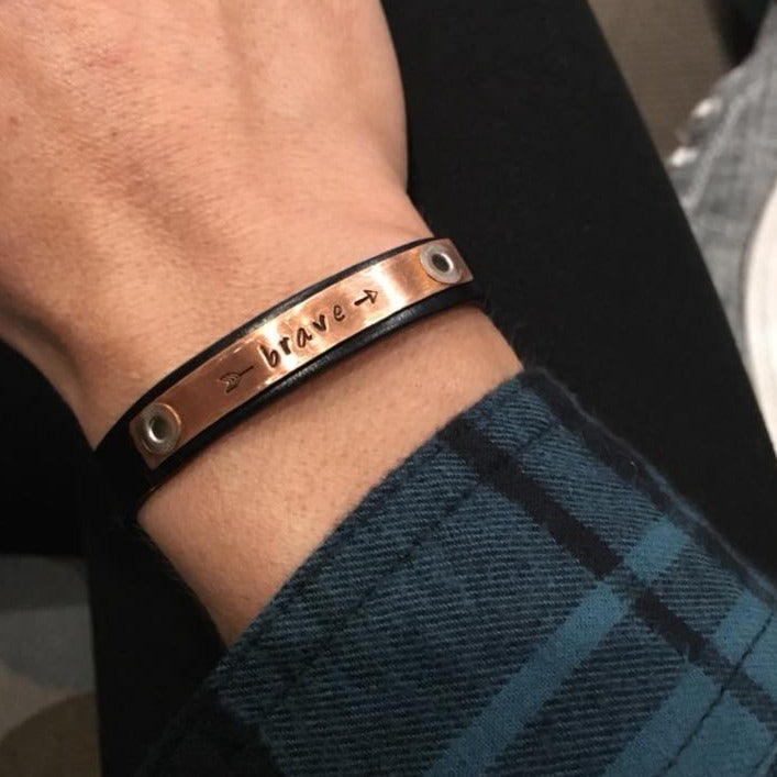 Build A Skinny Leather Bracelet Personalized Women or Teens