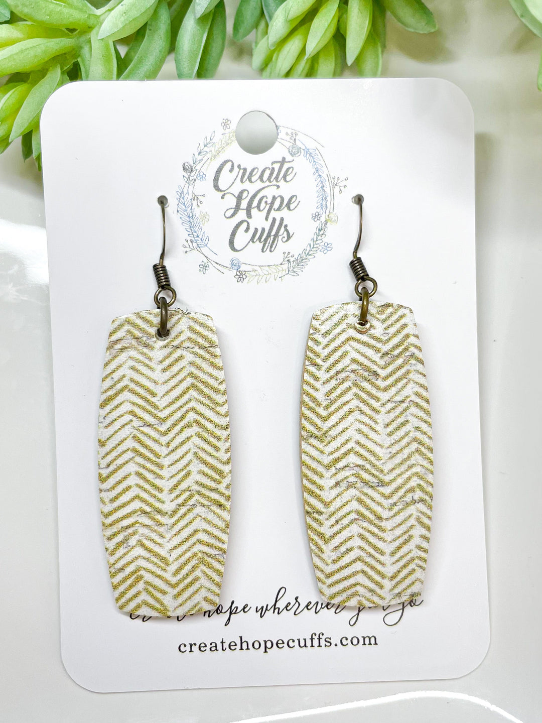 Chevron Taupe Bar Leather Earrings | Stacked | Hypoallergenic | Women Leather Earrings Create Hope Cuffs Short Bar 