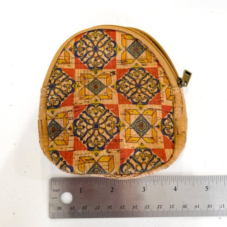 Hope Swag: Oval Coin Cork Pouch | Yellow Medallion | Eco-Friendly Skinny Bracelets Create Hope Cuffs 