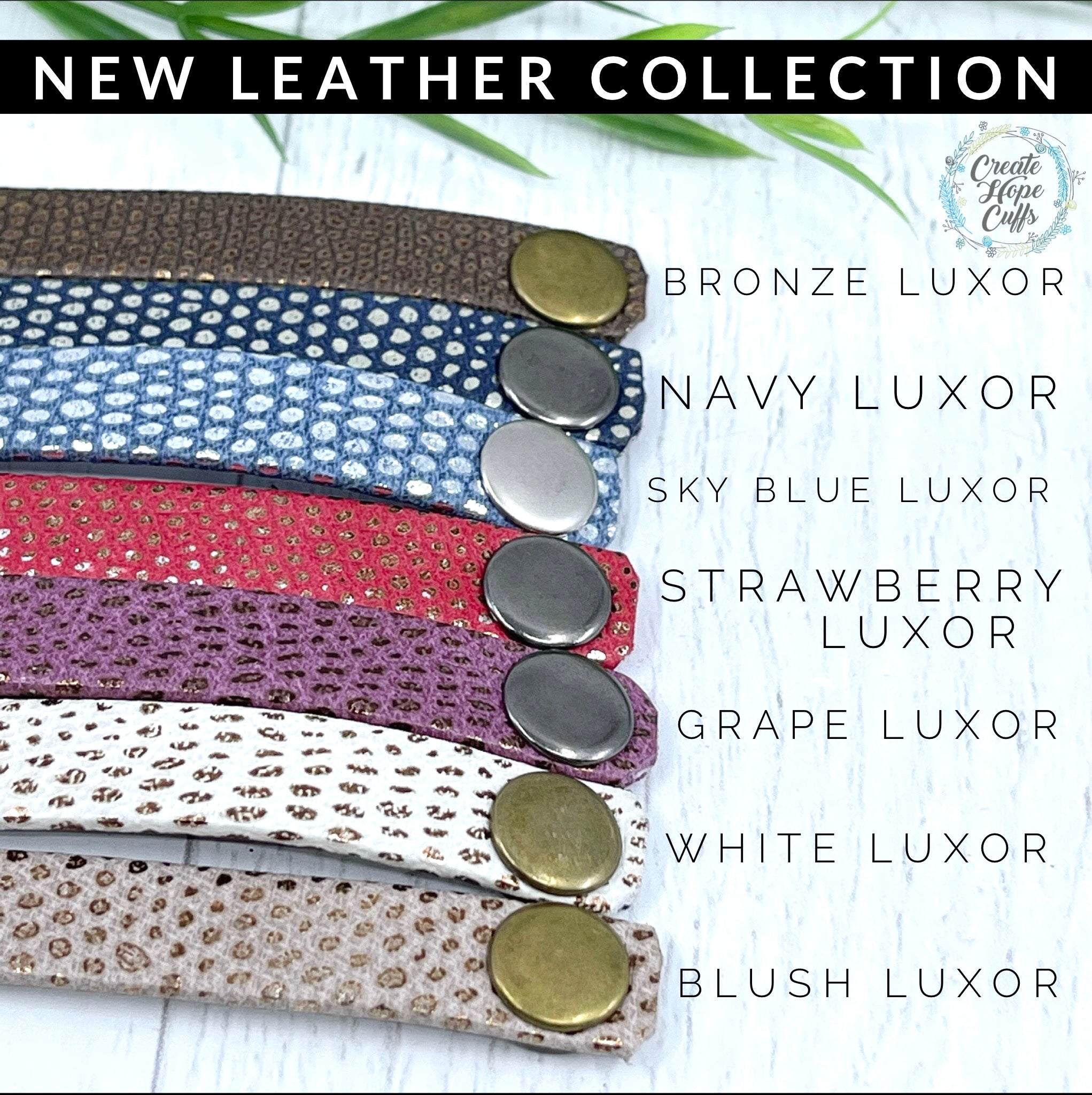 Luxor Skinny Leather Bracelet Collection | Women Teens | 12 colors | Adjustable Skinny Bracelets Create Hope Cuffs 