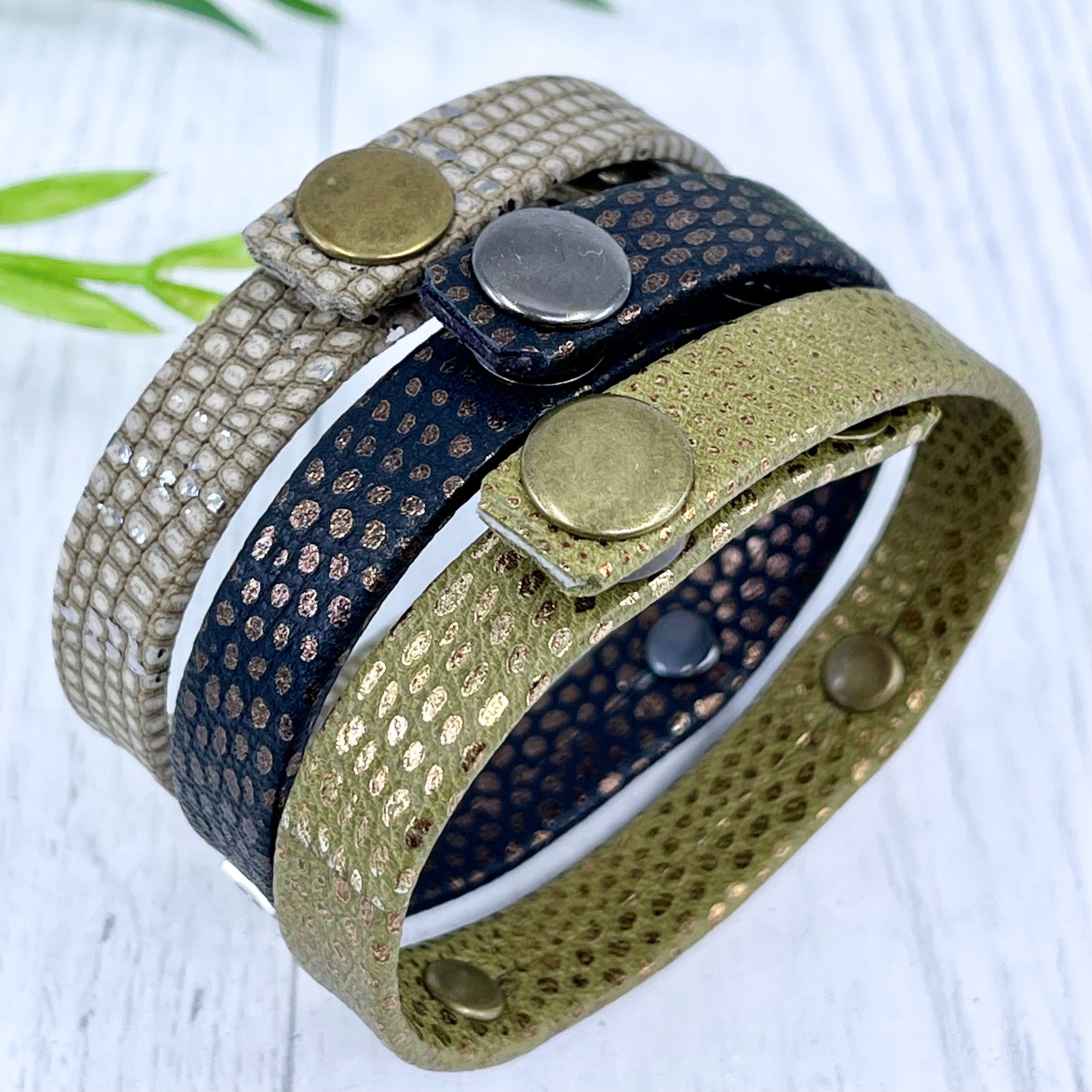 Mother's Encouragement Luxor Skinny Leather Bracelets | Adjustable Skinny Bracelets Create Hope Cuffs 