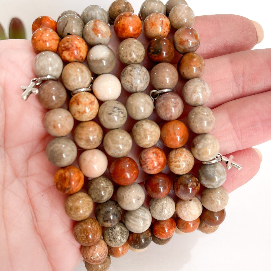 Healing Properties Natural Bead Bracelet HP Bamboo Coral