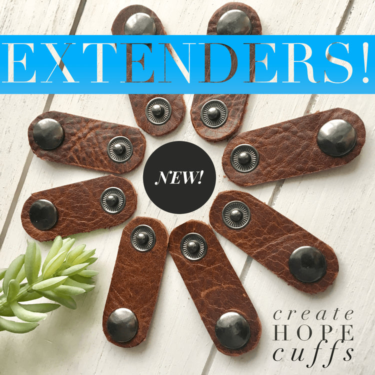 Pewter Leather 'Diamonds' Wrap & Bronze Shield Bracelet, adjustable Leather Wrap Create Hope Cuffs 