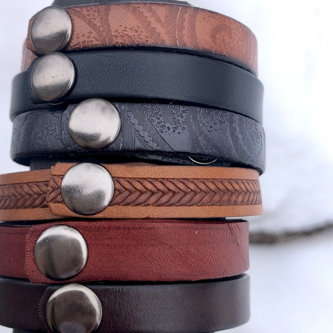 Skinny 'Choose' Leather Bracelet adjustable for Women or Teens