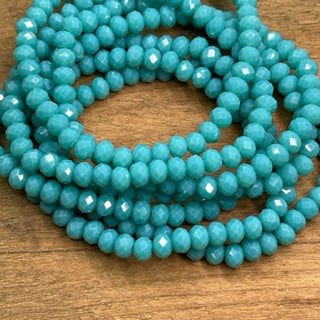 Stackable 6mm Crystal | Bead Bracelets | 6 Options | Women Bracelets Create Hope Cuffs Turquoise Blue 