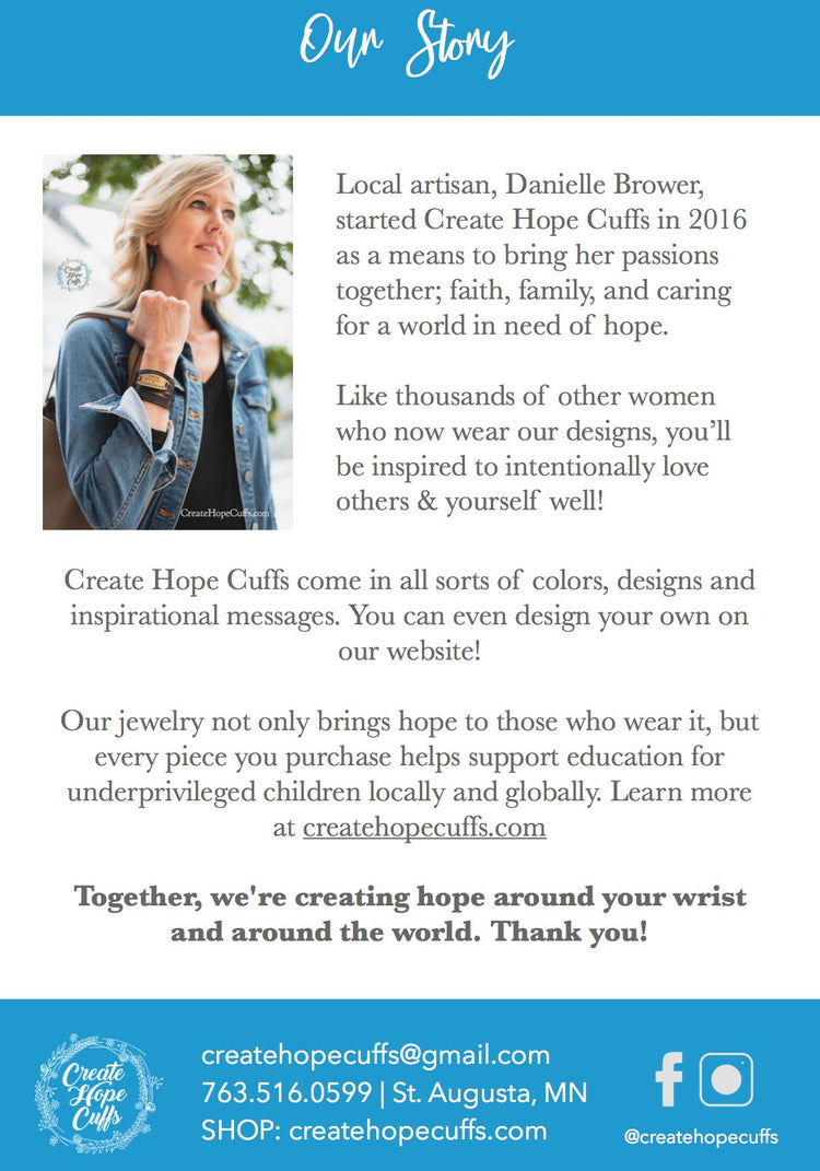 Taupe 'Never Alone' Striped Metallic Skinny Leather Skinny Bracelet Skinny Bracelets Create Hope Cuffs 