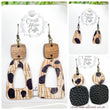 (Wholesale) African Cheetah Leather Earrings | 3 Styles | Stacked | Hypoallergenic | Women