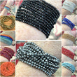 (Wholesale) BLiNG Small 4mm Crystal Bead Bracelets | 13 Colors | Womens