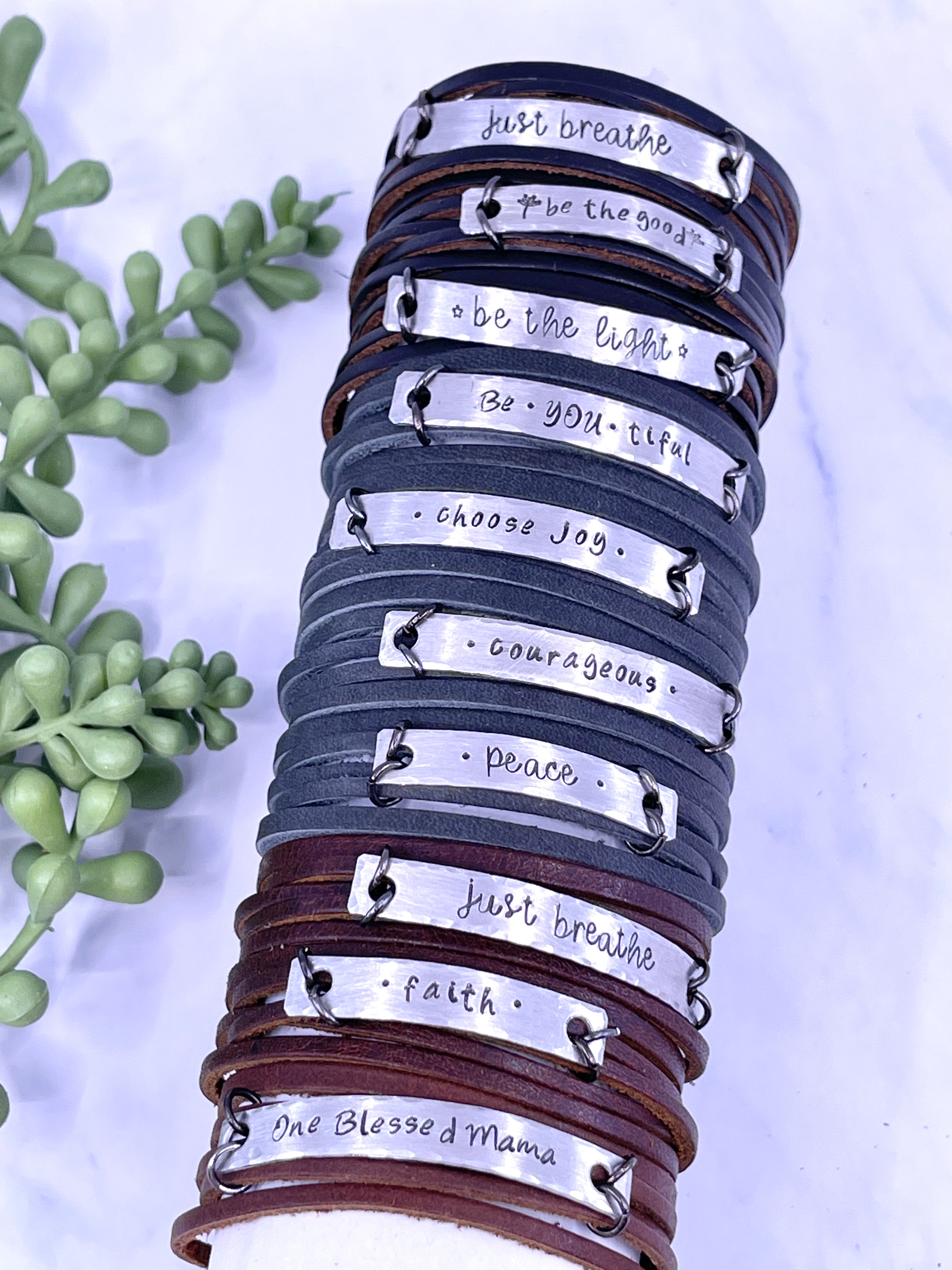 (Wholesale) BUNDLE - 15 BEST SELLERS, save $29 Leather Wrap Create Hope Cuffs 