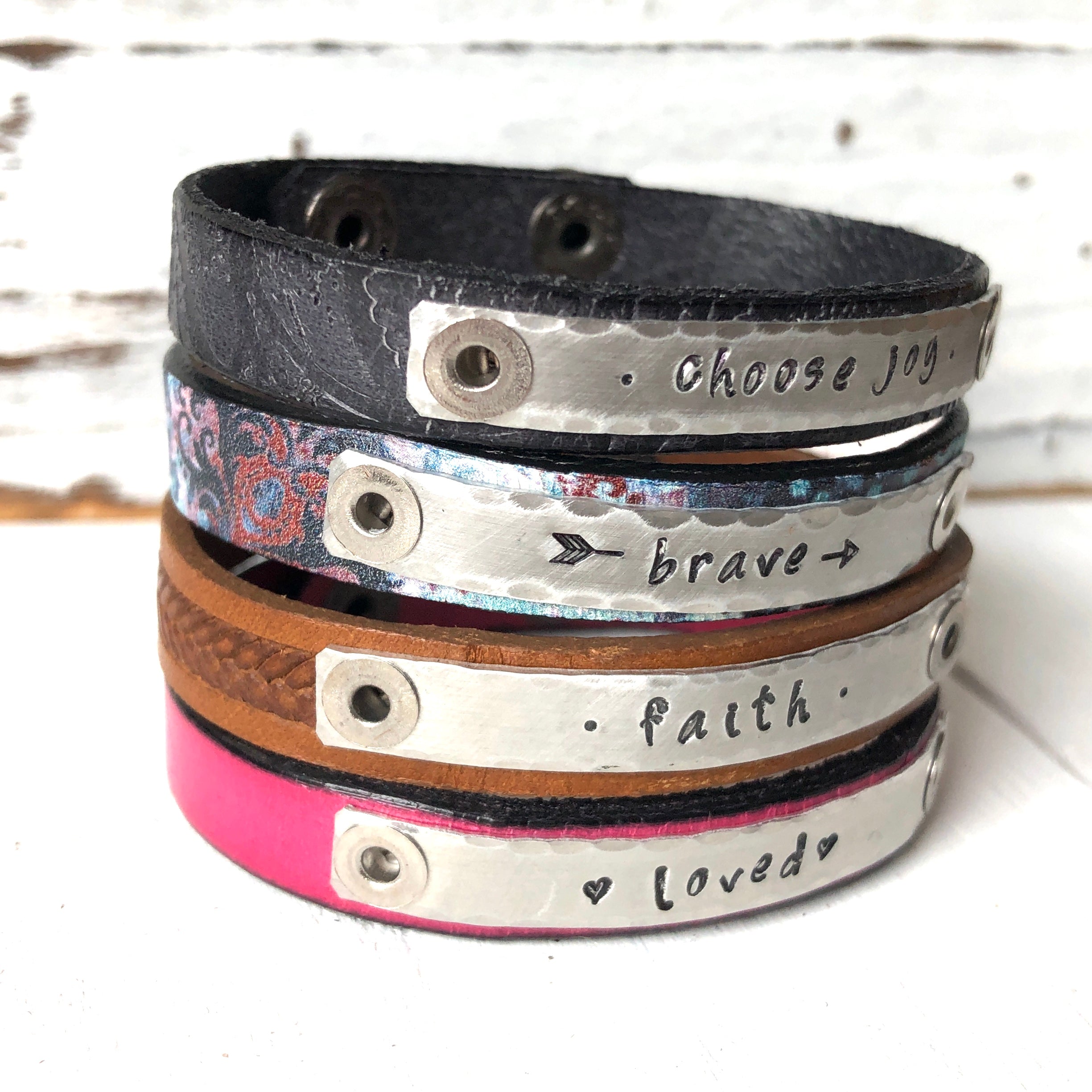 (Wholesale) BUNDLE - 15 BEST SELLERS, save $29 Leather Wrap Create Hope Cuffs 