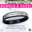 (Wholesale) BUNDLE: COURAGEOUS Skinny Leather Bracelet, 20+ color options