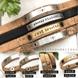 (Wholesale) CORK Collection Skinny Bracelet, Vegan, ECO friendly Cork Fabric, 4 designs, adjustable