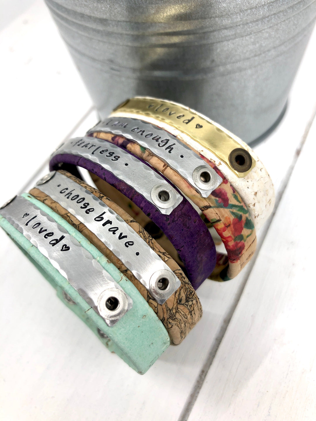 (Wholesale) Cork Rectangle Bar Earrings | 2.75" drop | Vegan Eco-Friendly Cork Earrings Create Hope Cuffs 
