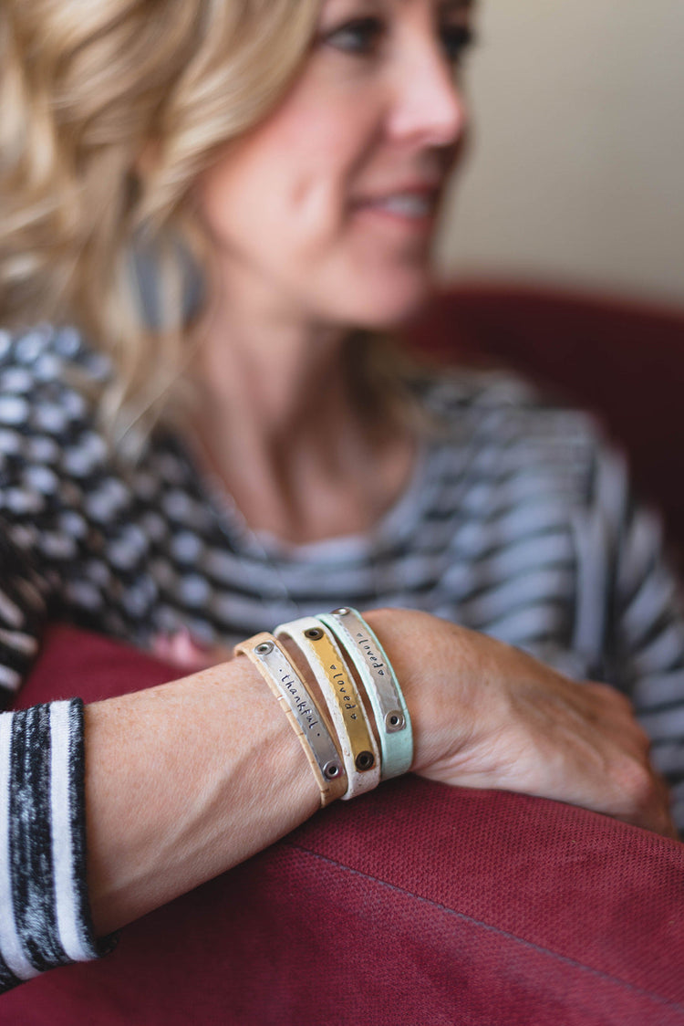 (Wholesale) CORK Skinny Bracelets | Vegan | ECO friendly | 18+ colors | TAP TITLE FOR OPTIONS LIST! Skinny Bracelets Create Hope Cuffs 