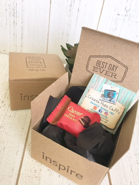 (Wholesale) GIFT BOXES ( 50-80 cents each, quantity dependent ) Leather Cuff Create Hope Cuffs 