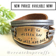 (Wholesale) GOD is WITHIN HER Leather Wrap & Bronze Bracelet | 12 colors | Women, adjustable