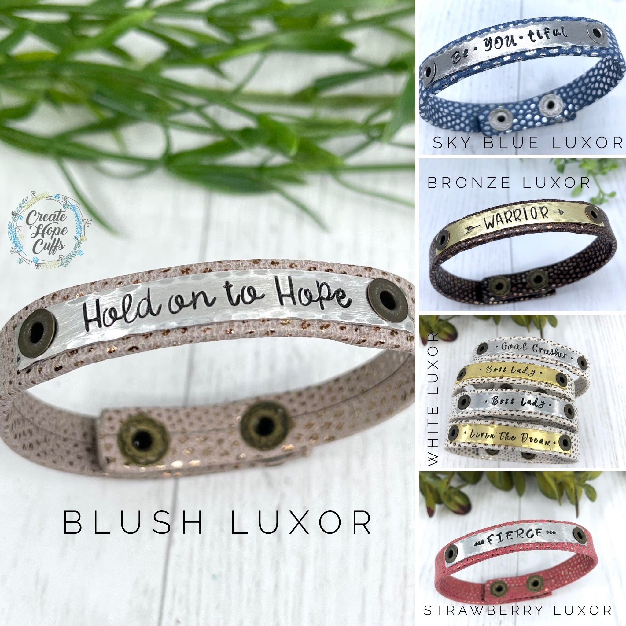 (Wholesale) Luxor Skinny Leather Bracelets | Womens | TAP TITLE FOR OPTIONS LIST! Skinny Bracelets Create Hope Cuffs 