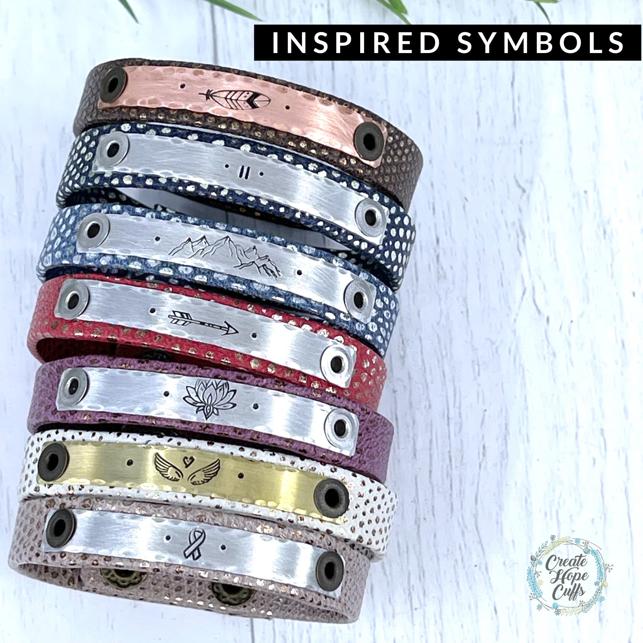 (Wholesale) Luxor Skinny Leather Bracelets | Womens | TAP TITLE FOR OPTIONS LIST! Skinny Bracelets Create Hope Cuffs 