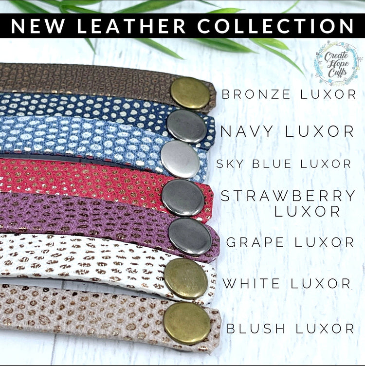 (Wholesale) Luxor Skinny Leather Bracelets | Womens | TAP TITLE FOR OPTIONS LIST! Skinny Bracelets Create Hope Cuffs 