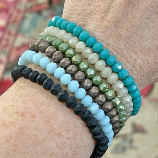 (Wholesale) Stackable 6mm Crystal | Bead Bracelets | 6 Options | Women Bracelets Create Hope Cuffs 