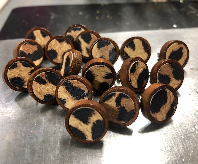Wooden STUD & Leather Earrings | 6 Designs | Hypoallergenic Wood Earrings Create Hope Cuffs 